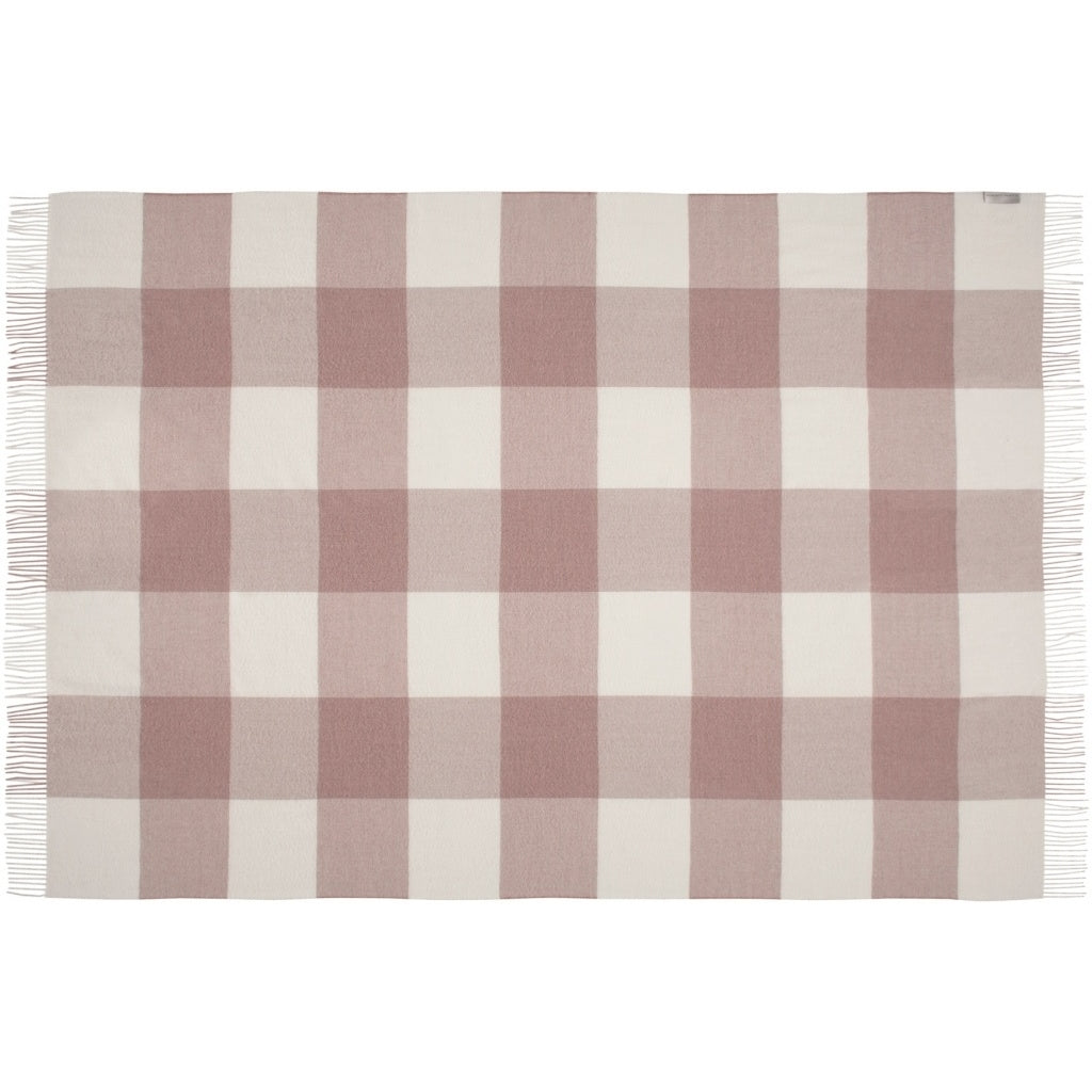 Manta de alpaca bebé Santa Fe, rosa blanca, 130 x 200 cm