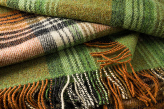 Irish Picnic Blanket in Timeless Green & Orange