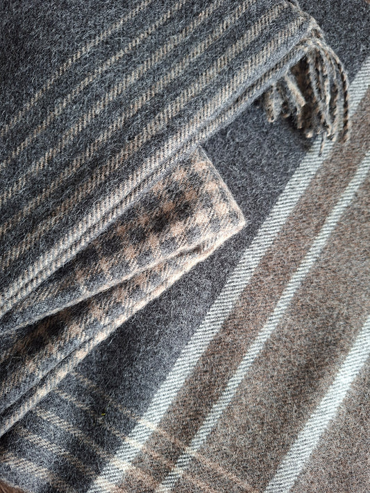 Bogota Baby Alpaca Blankie Dark Grey 130x200 cm